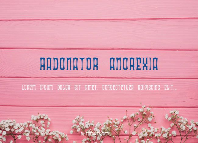 Radonator Anorexia example